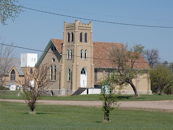 St. John’s Anglican Church with the United Church at left