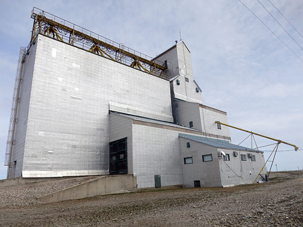 The former Agricore United grain elevator at Elgin
