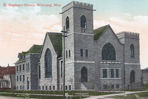 Postcard view of St. Stephen’s Presbyterian Church