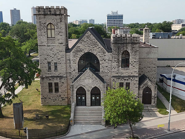 Aerial view of Elim Chapel