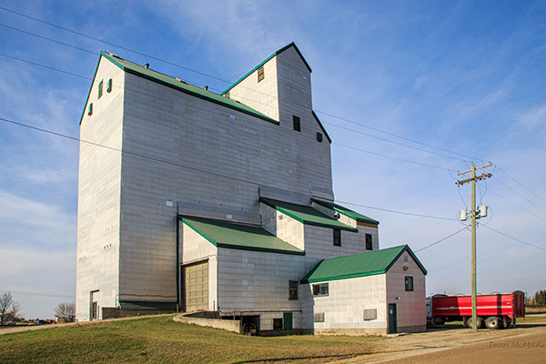 The former Manitoba Pool grain elevator B at Elkhorn