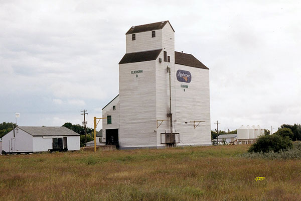 The former Manitoba Pool grain elevator B at Elkhorn