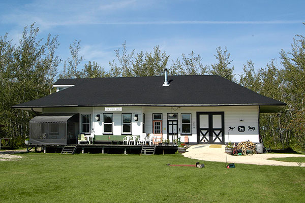 The former Canadian National Railway Station from Emerson north of Woodlands