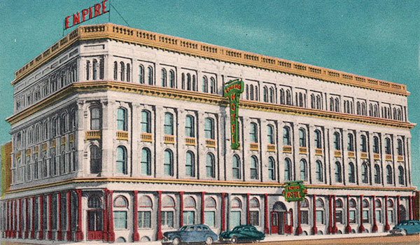 Postcard view of the Empire Hotel