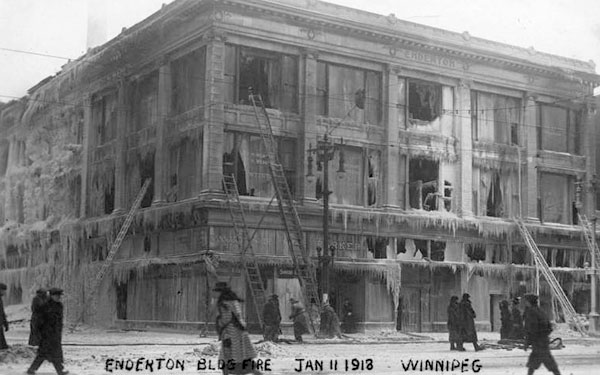 Enderton Building after a catastrophic fire