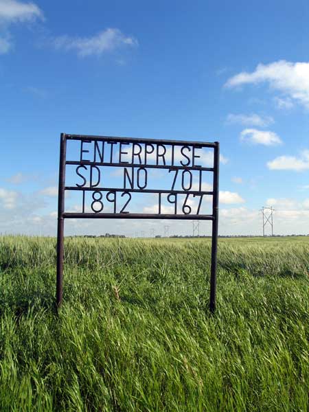 Enterprise School commemorative sign