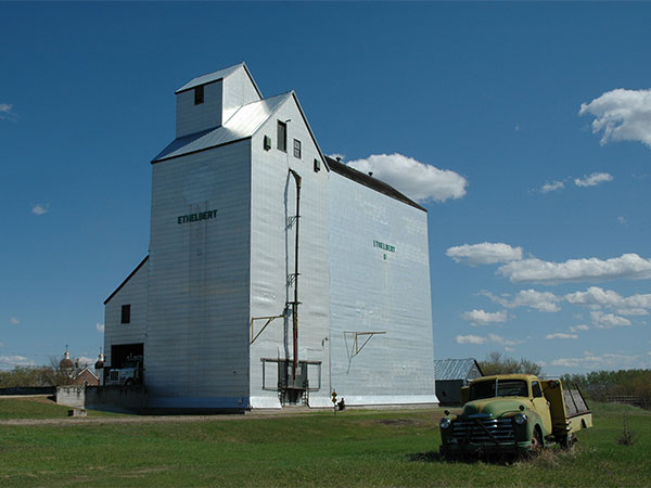 Former Manitoba Pool grain elevator at Ethelbert