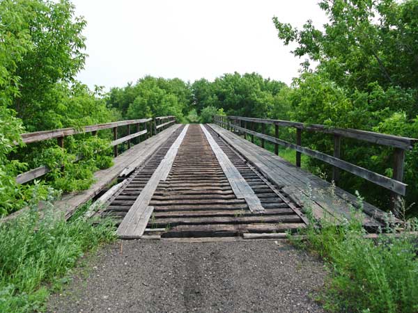 The former Canadian National Railway Bridge at Ethelbert