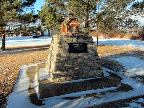 Fairview School commemorative monument