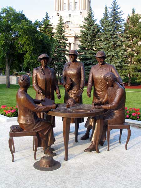 Famous Five monument on the grounds of the Manitoba Legislative Building