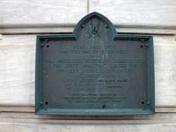 First Masonic Lodge Plaque