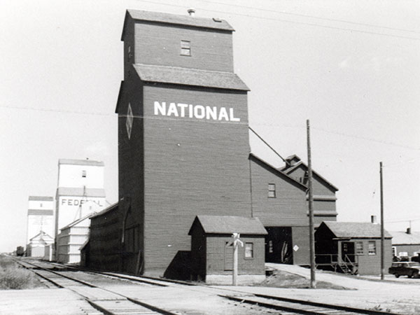 Former National grain elevator at Fork River