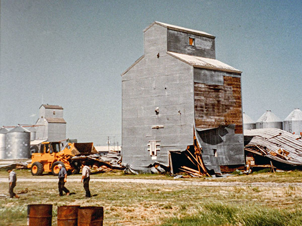 Former Manitoba Pool Former Manitoba Pool Former Manitoba Pool Grain Elevator B from Fortier in the foreground and Elevator A in the background