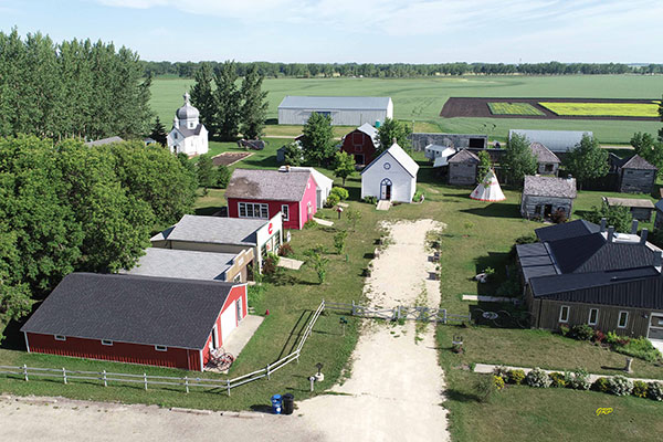 Aerial view of Fort la Reine Museum