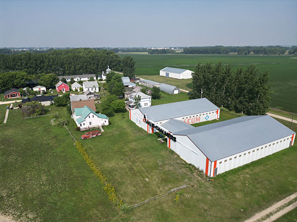 Aerial view of Fort la Reine Museum