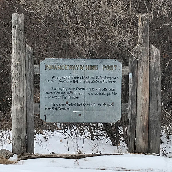 Fort Pinancewaywining commemorative sign