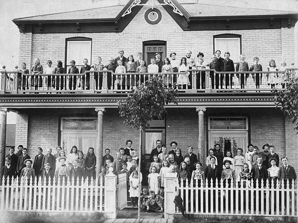 Fowler House during its use as a school