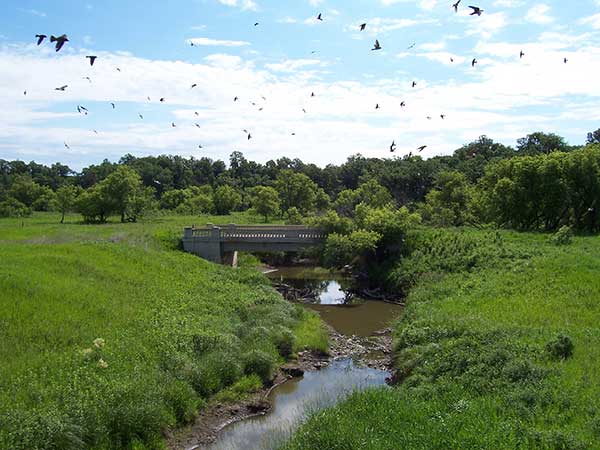 The former Gainsborough Creek Bridge