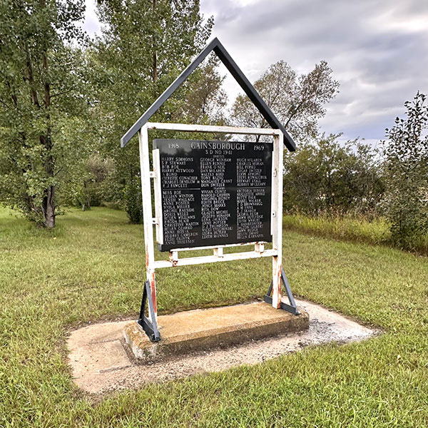 Gainsborough School commemorative sign