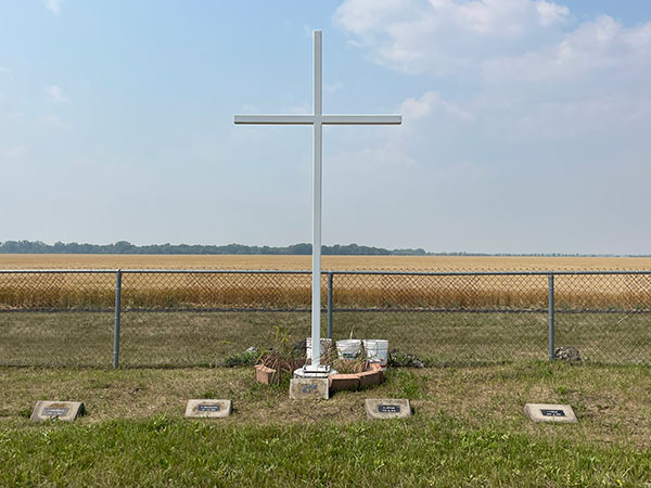 New cross in Headingley Gaol Cemetery