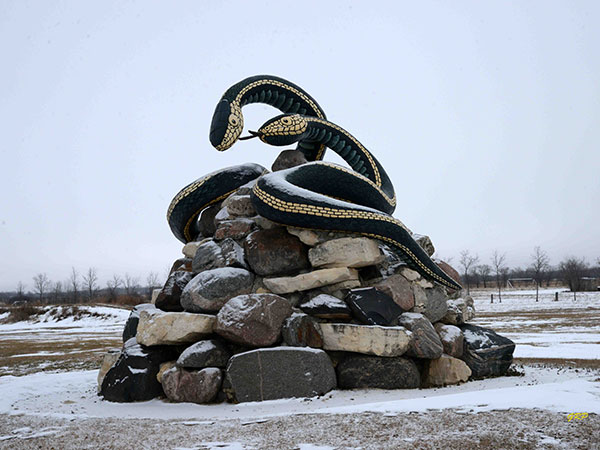 Giant Snake monument at Inwood