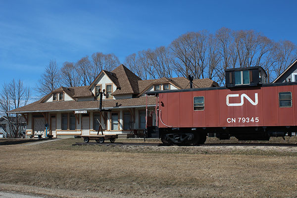 Former Canadian National Railway station at Gladstone