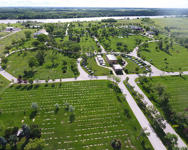 Aerial view of Glen Eden Memorial Gardens