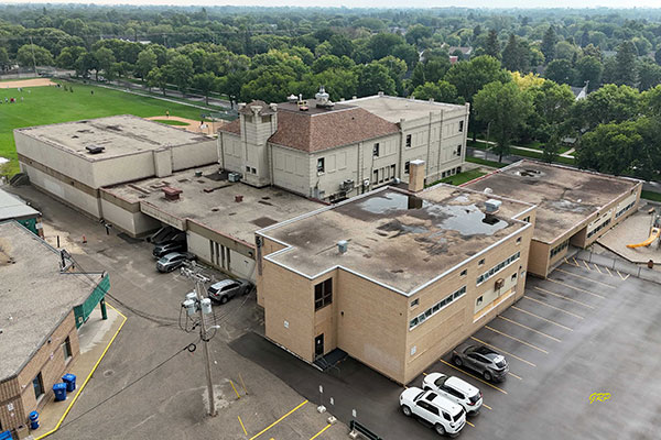 Aerial view of Glenwood School