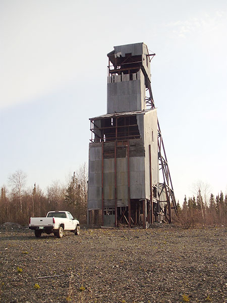 Gods Lake Gold Mine headframe
