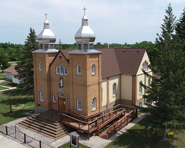 Aerial view of Holy Trinity Ukrainian Catholic Church