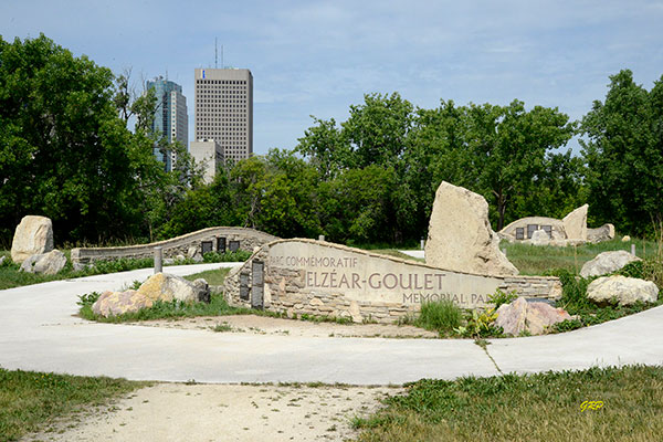 Elzéar Goulet Park Marker and Plaques