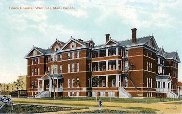 Postcard view of Grace Hospital