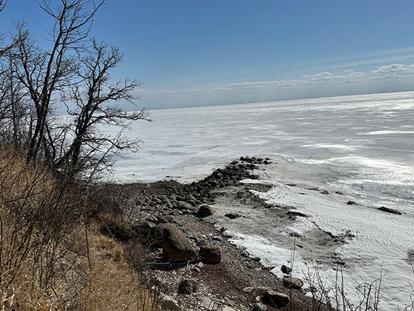The former pier at Grand Marais