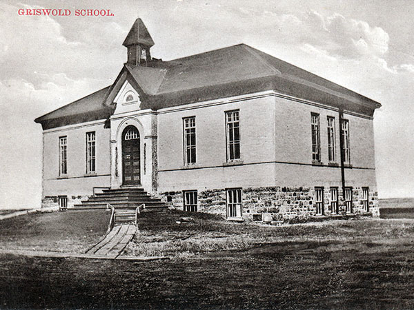 Postcard view of Griswold School