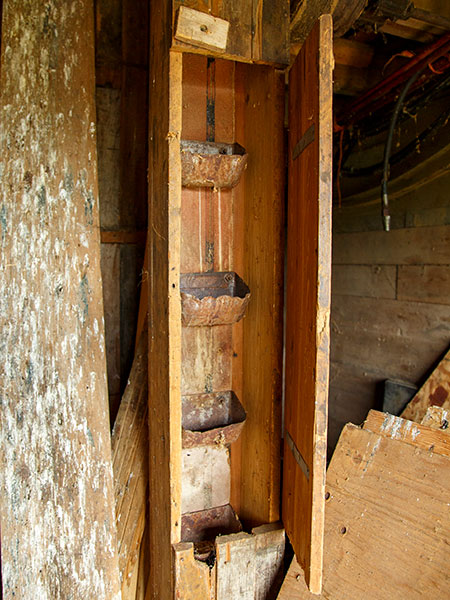 Leg in the Gudmundson Family Grain Elevator