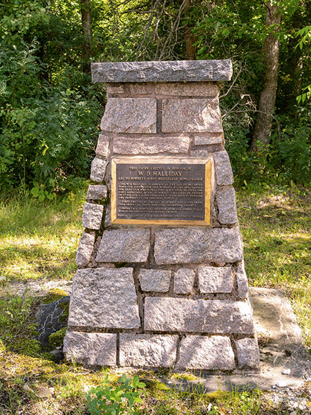 Halliday Homestead commemorative monument