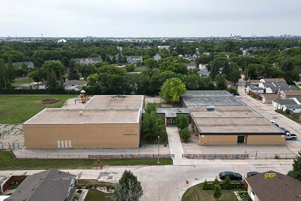 Aerial view of Hampstead School