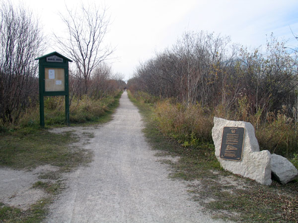 Harte Trail and commemorative plaque