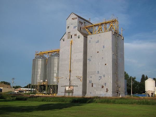 The former Agricore grain elevator at Hartney