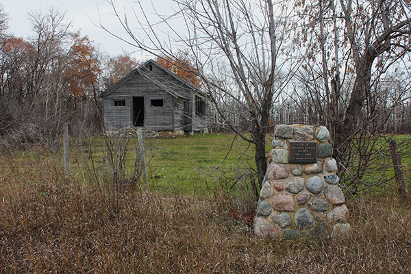 The former Hayland School building and commemorative monument