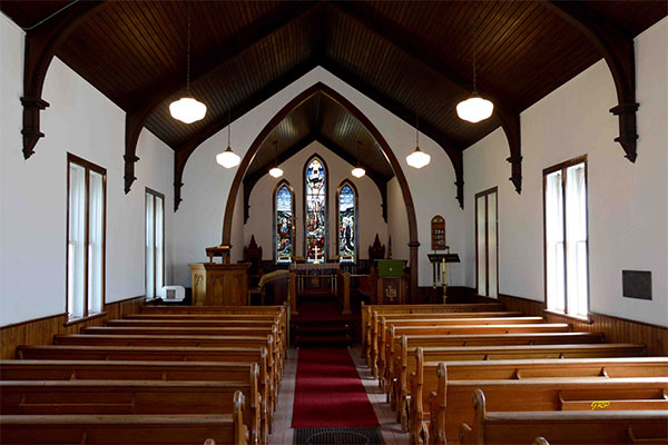 Interior of the former Emmanuel Anglican Church