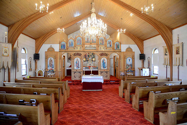 Interior of Holy Ascension Ukrainian Orthodox Church at Swan River
