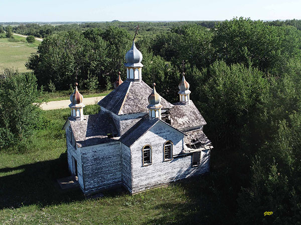Aerial view of Holy Ascension Ukrainian Orthodox Church