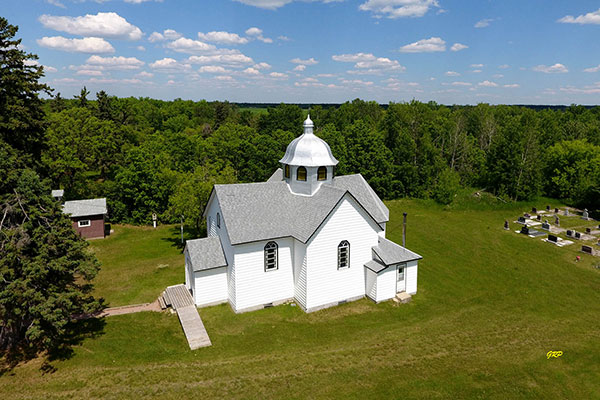 Aerial view of Holy Cross Ukrainian Catholic Church