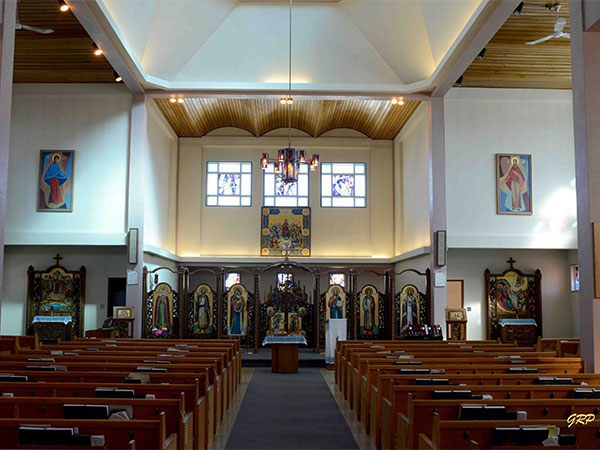Interior of Holy Ghost Ukrainian Catholic Church in Beausejour