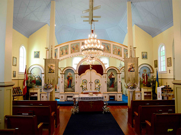 Interior of Holy Ghost Ukrainian Orthodox Church at Brandon