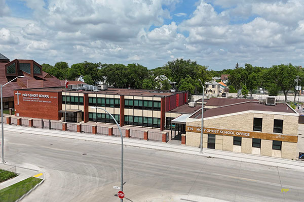 Aerial view of Holy Ghost School