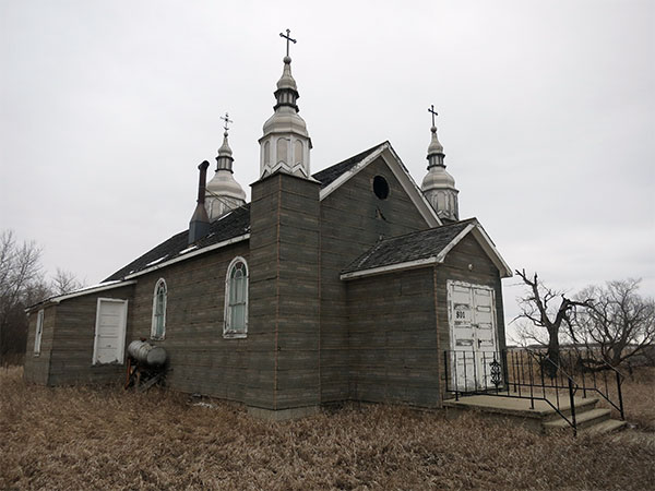 The former Burdette School building, renovated into Holy Ghost Ukrainian Catholic Church at Solsgirth