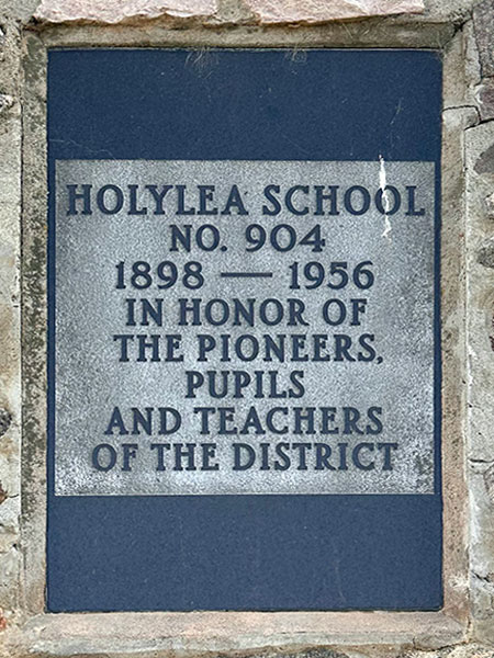 Plaque on the Holylea School commemorative monument