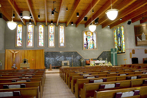 Interior of Holy Rosary Roman Catholic Church